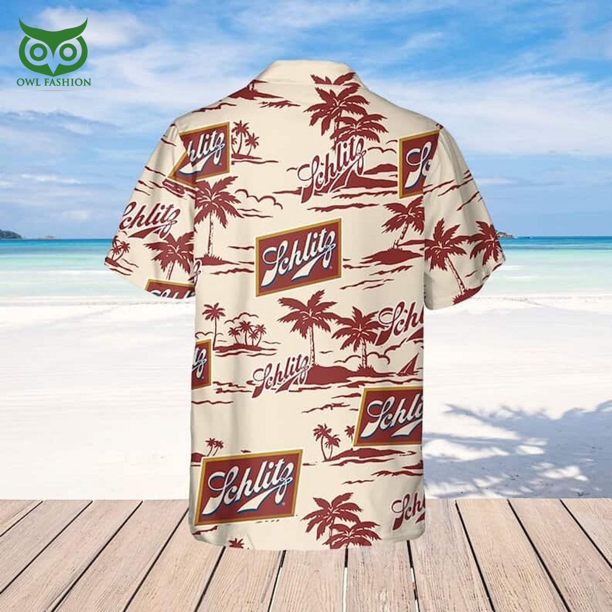 Natural Light Hawaiian Palm Leaves Pattern Shirt, Beer Summer Party Hawaiian  Shirt, Schlitz Beer Shirt - Trendy Aloha