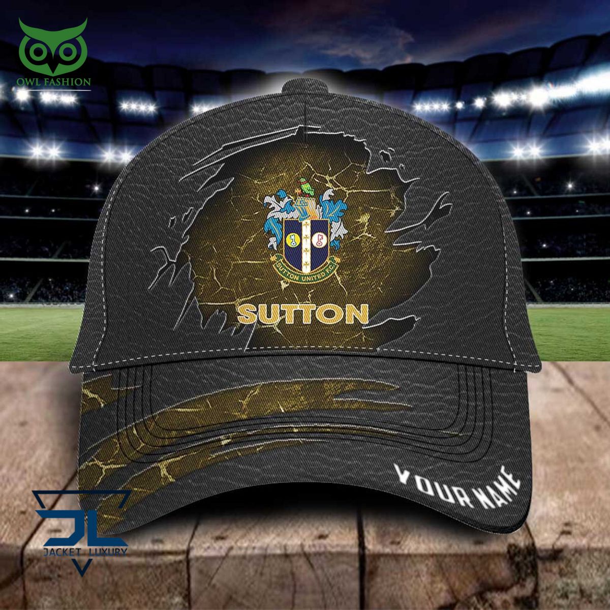 sutton united efl personalized leather classic cap 1 n6FB3