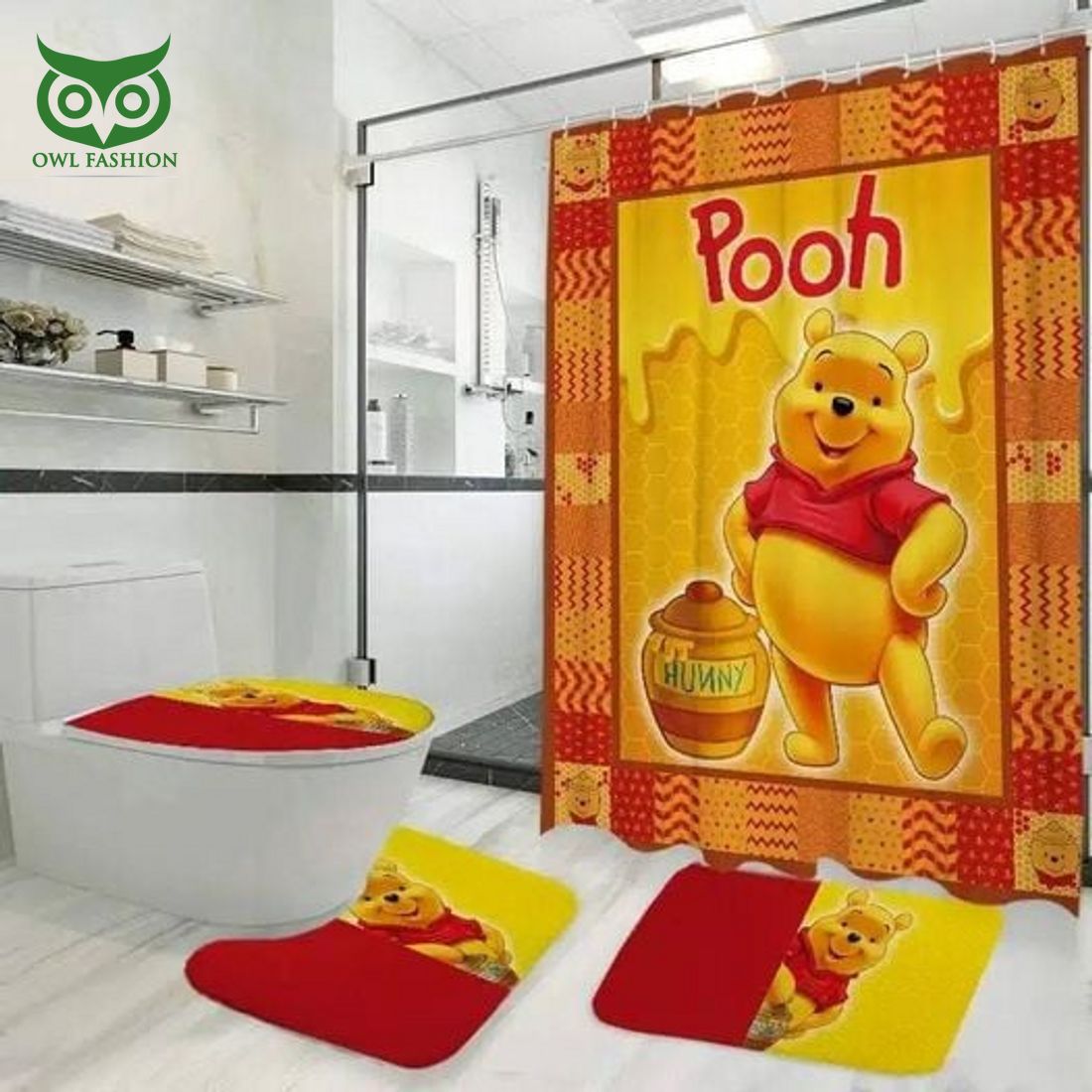 Winnie The Pooh Hunny Bathroom Set Four Pieces Royal Pic of yours