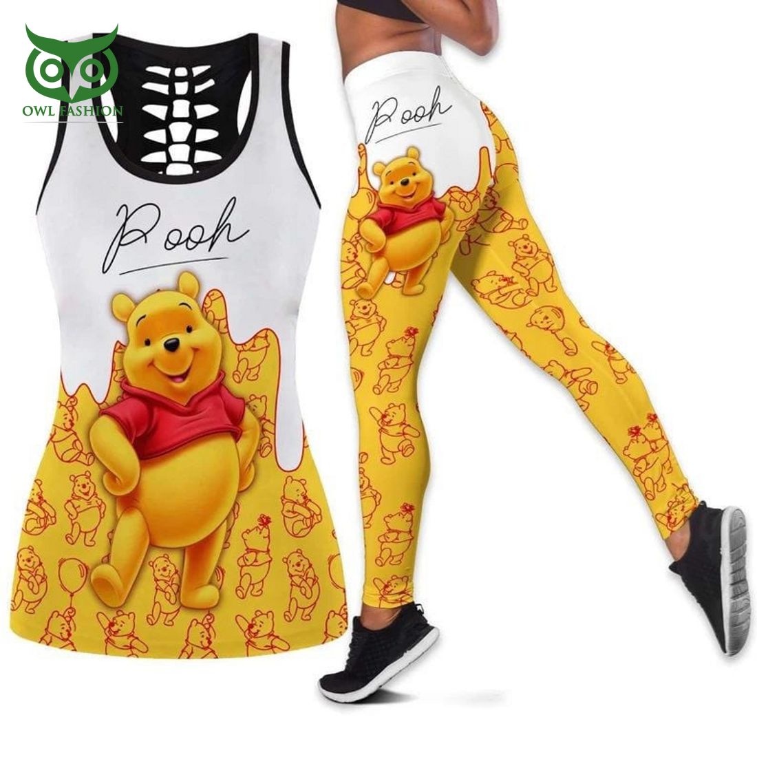 Winnie The Pooh Smiling Tanktop and Leggings Sizzling