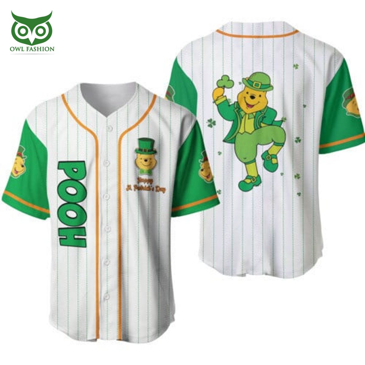 winnie the pooh st patricks day personalized baseball jersey shirt 1 VTU2h.jpg