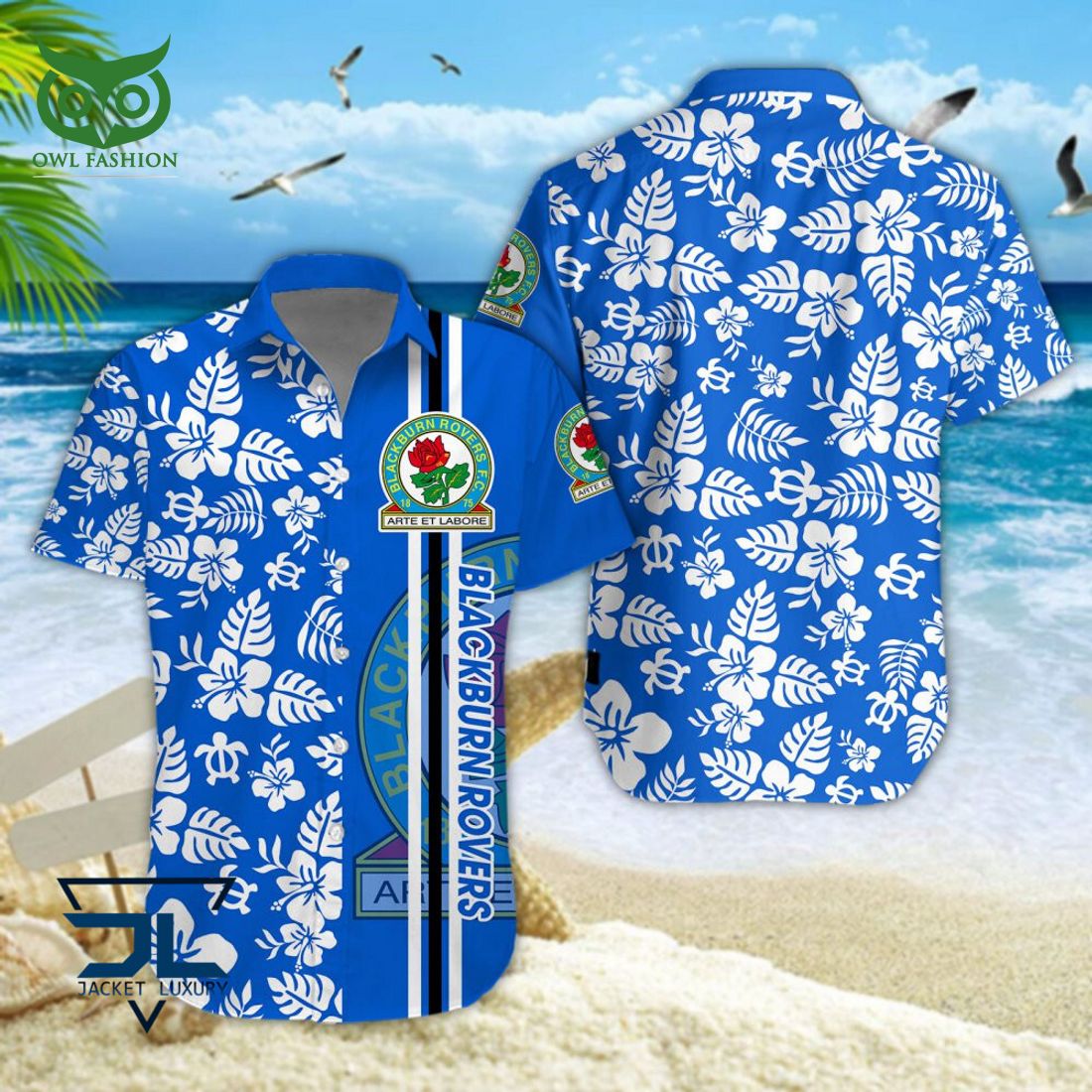 Blackburn Rovers EFL Championship Hawaiian Shirt T shirt Studious look