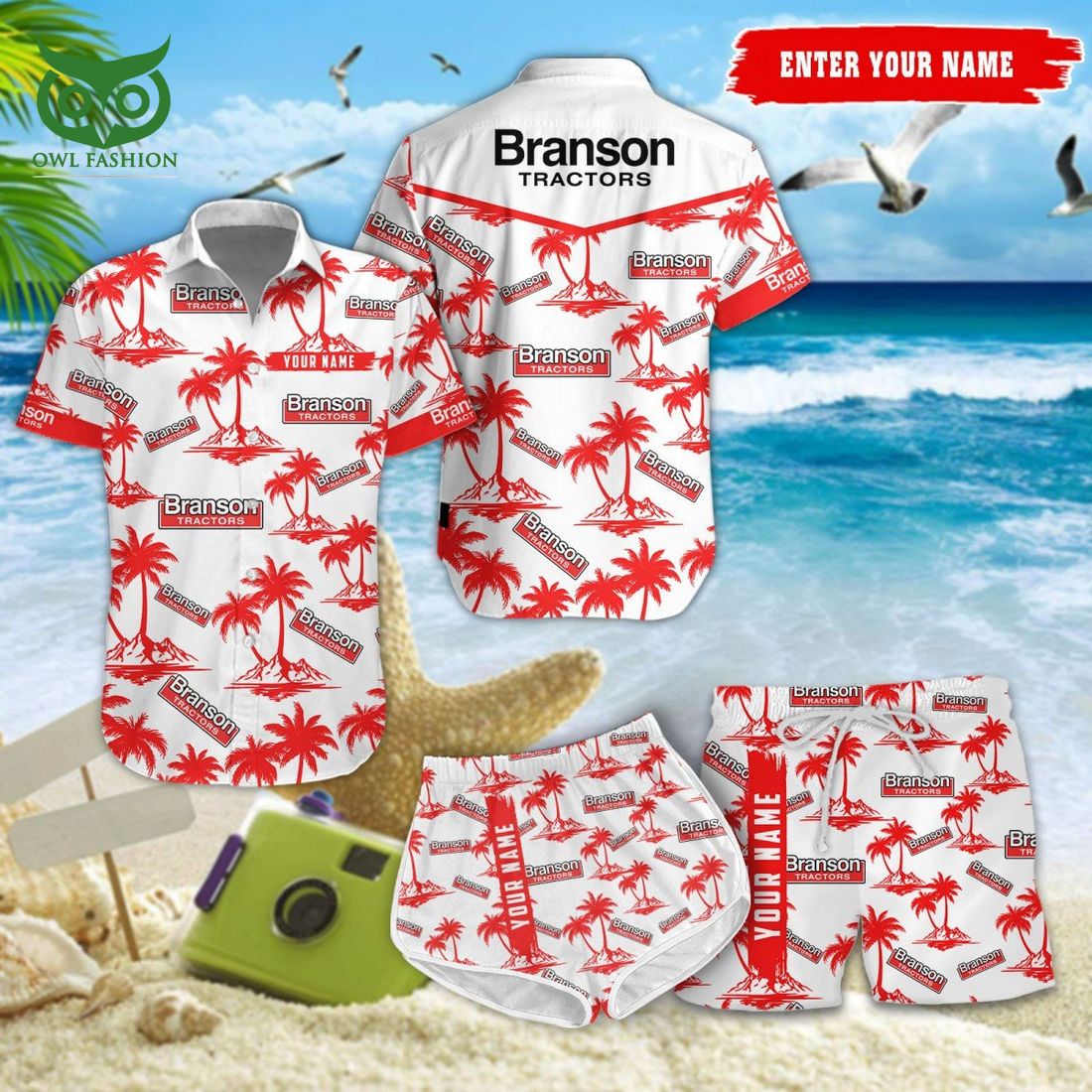Branson Car New Design Hawaiian Shirt Shorts Natural and awesome