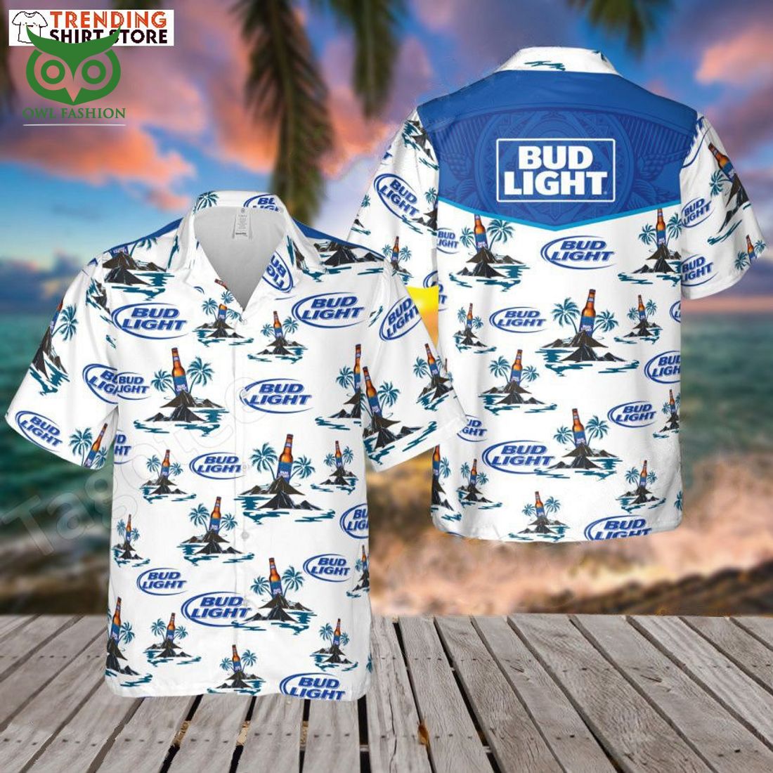 bud light hawaiian shirt beer islands gift for beach lovers 1 PWVl8.jpg