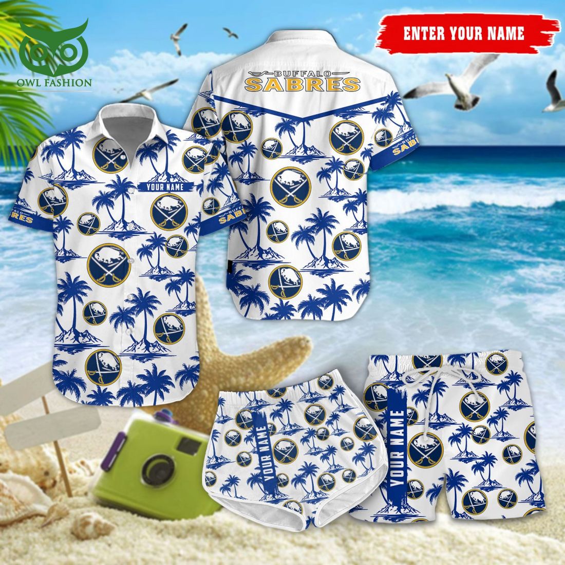 Buffalo Sabres Coconut NHL Hawaiian Shirt Shorts Good click