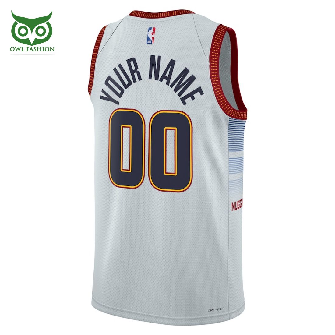 Custom Name Number Denver Nuggets NBA 3D Jersey Nice Pic