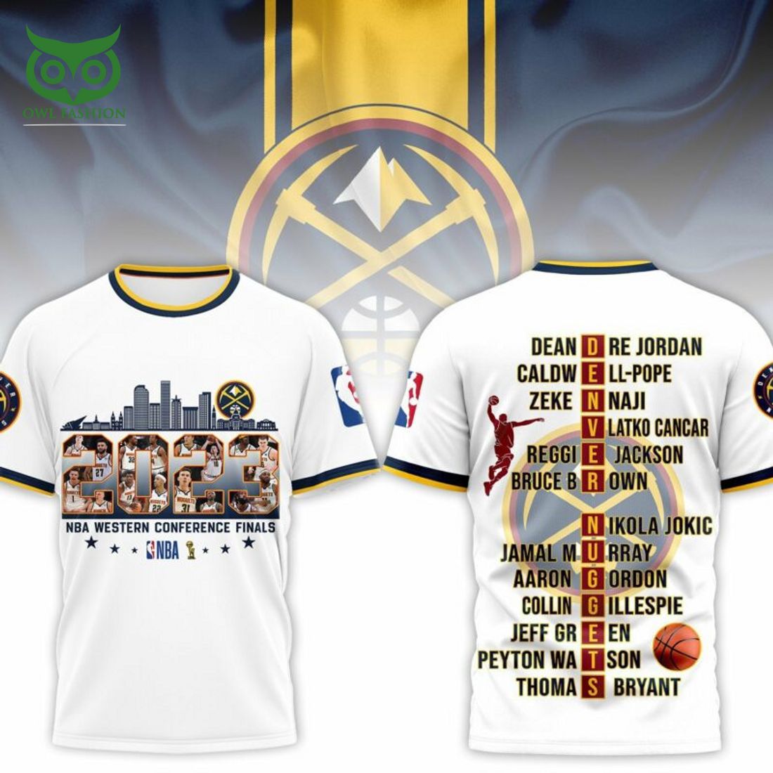 Official 2023 NBA champions denver nuggets vintage retro T-shirt