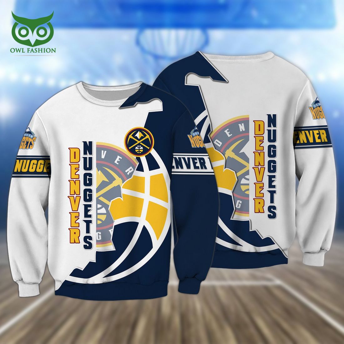Denver Nuggets NBA with Logo 3D T-shirt Hoodie - Owl Fashion Shop