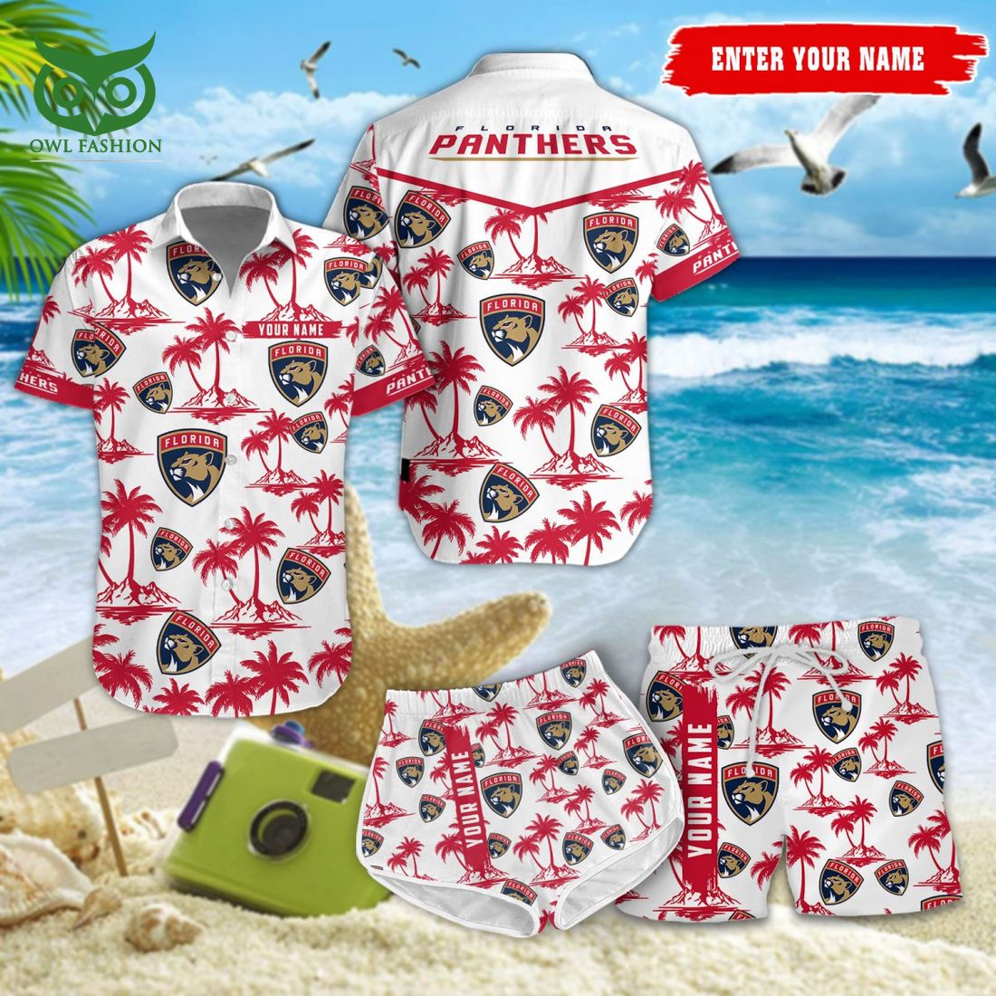 Florida Panthers Coconut NHL Hawaiian Shirt Shorts Nice shot bro