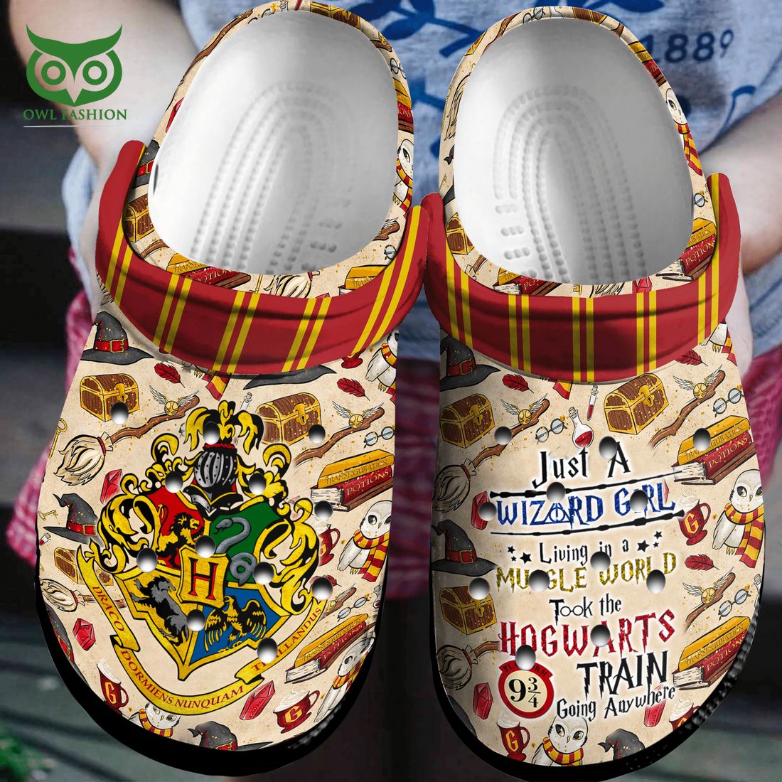 Harry Potter Hogwarts House Wizard Girl Crocs Natural and awesome