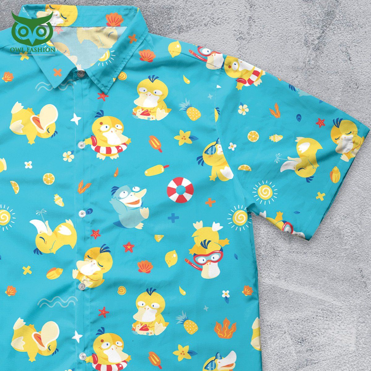 Pokemon Psy Duck Summer Vibes Button Down Shirt Ah! It is marvellous