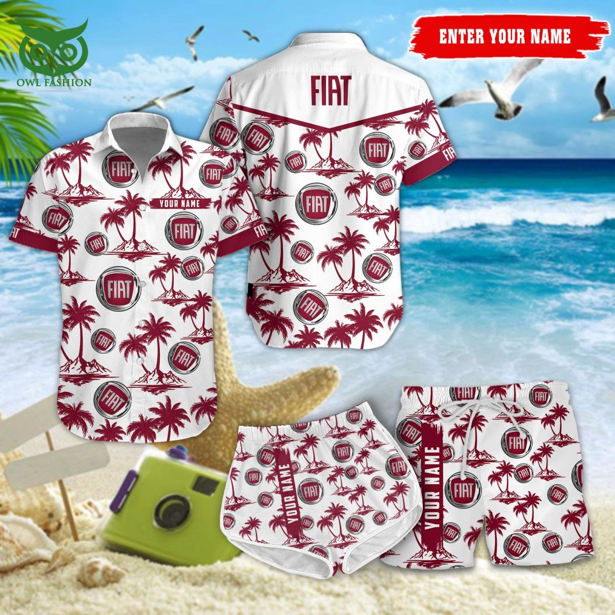Trending Fiat Brand Personalized Hawaiian Shirt Shorts Super sober