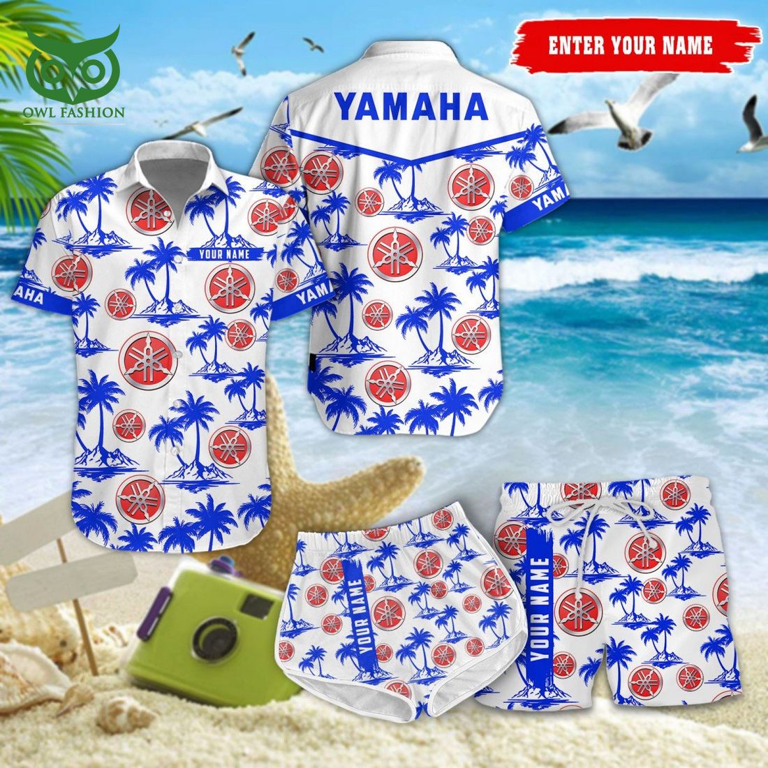 Yamaha Blue Car New Design Hawaiian Shirt Shorts Have you joined a gymnasium?