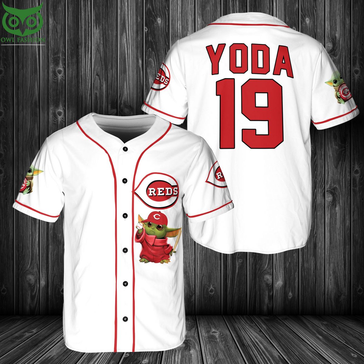 Baby Yoda Cute CINCINNATI Baseball Jersey Shirt You look handsome bro