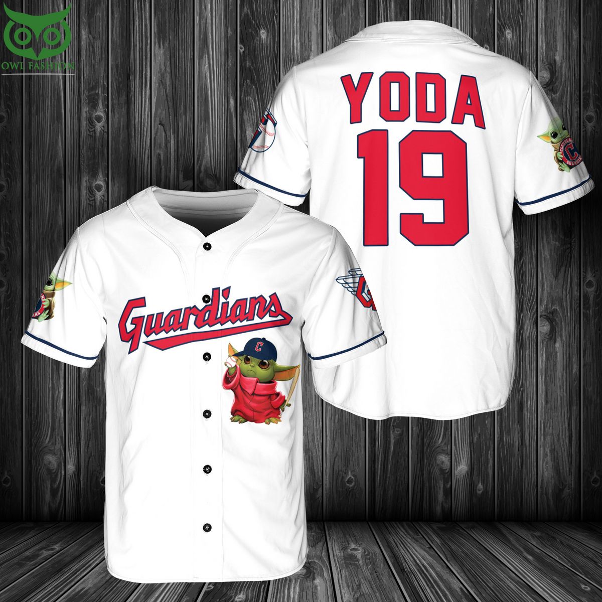 Baby Yoda Cute Guardians Baseball Jersey Shirt Cutting dash