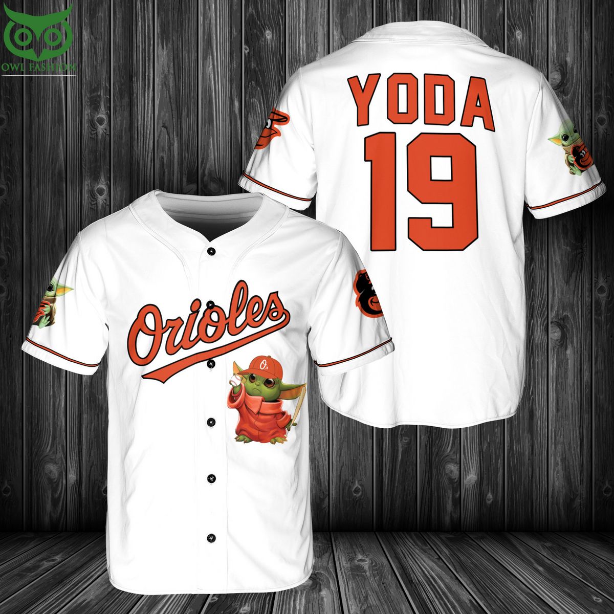 Baby Yoda Cute Orioles Baseball Jersey Shirt - Owl Fashion Shop
