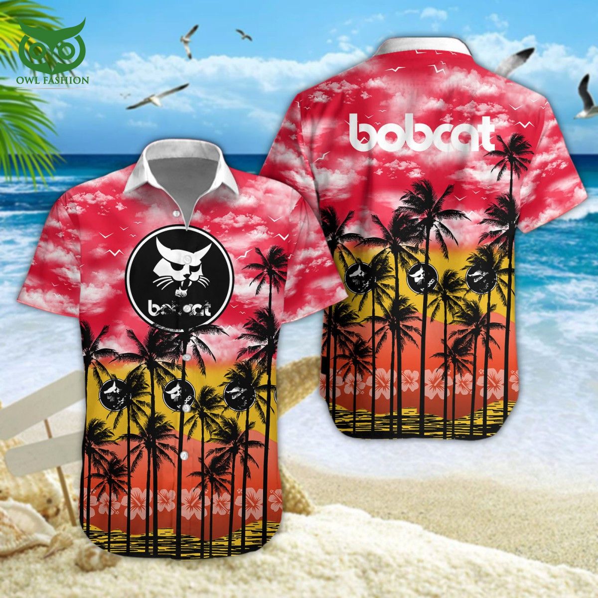 Bobcat Trending Car Brand Hawaiian Shirt Short