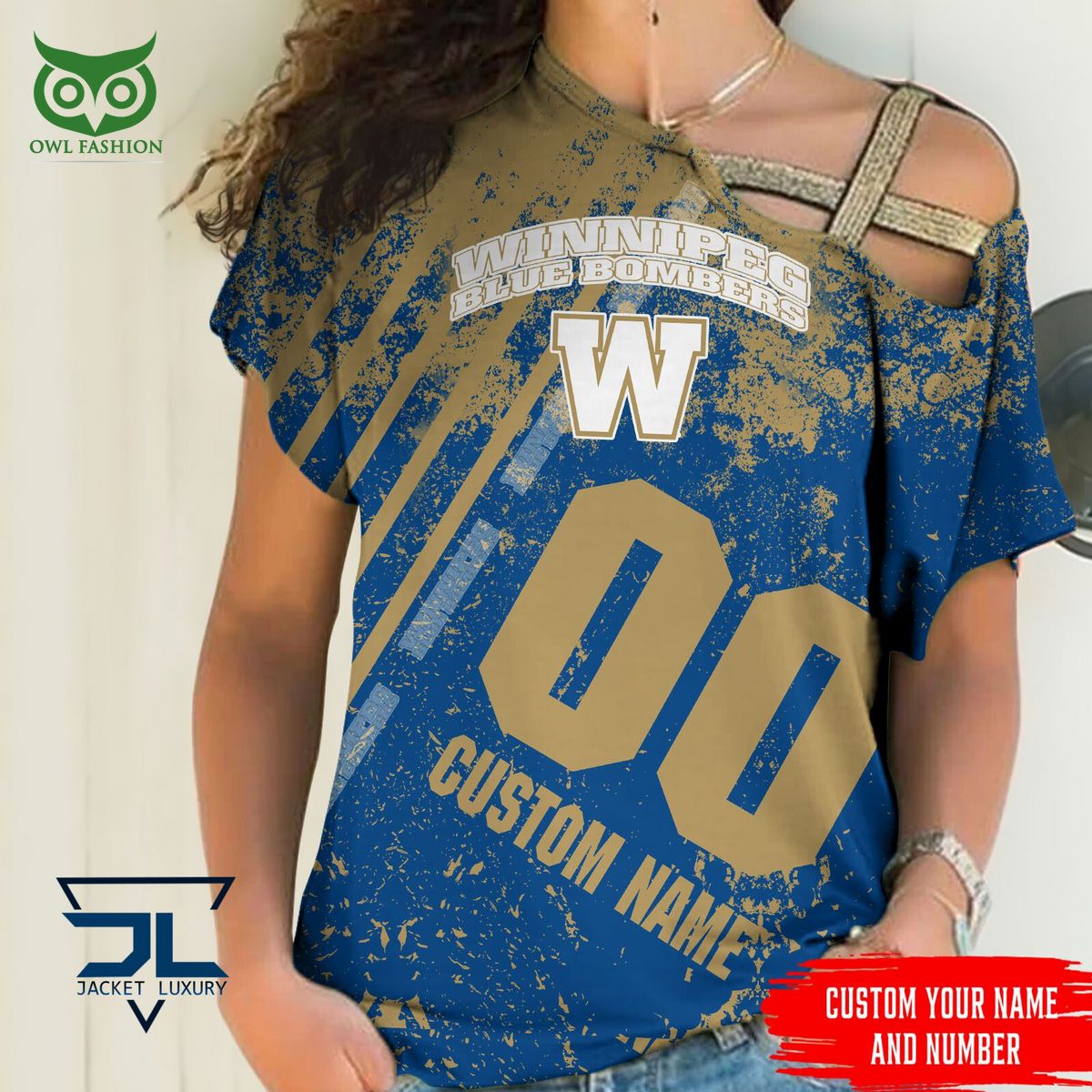 Customized Women's Winnipeg Blue Bombers Home Jersey - The Bomber Store