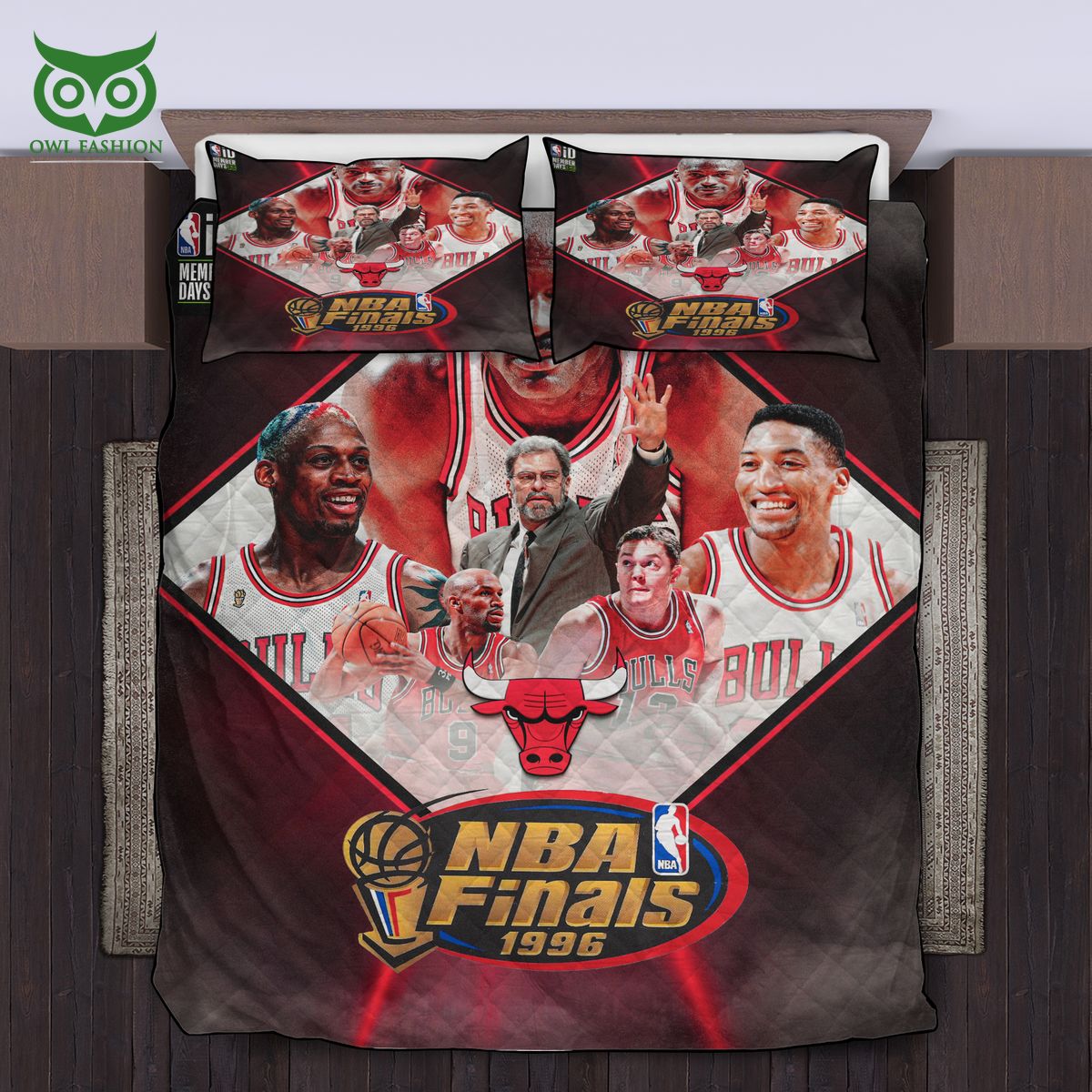 Chicago Bulls The 1996 NBA Finals Quilt Set Eye soothing picture dear