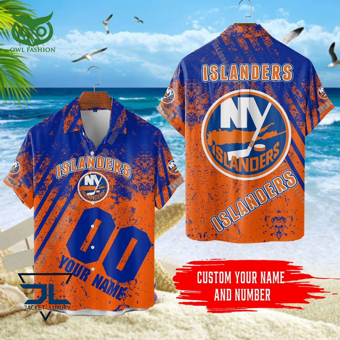 Custom Name Number New York Islanders NHL Hawaiian Shirt