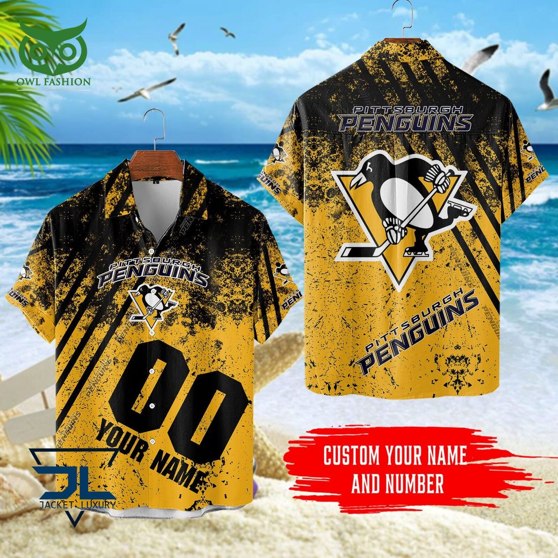 Custom Name Number Pittsburgh Penguins NHL Hawaiian Shirt