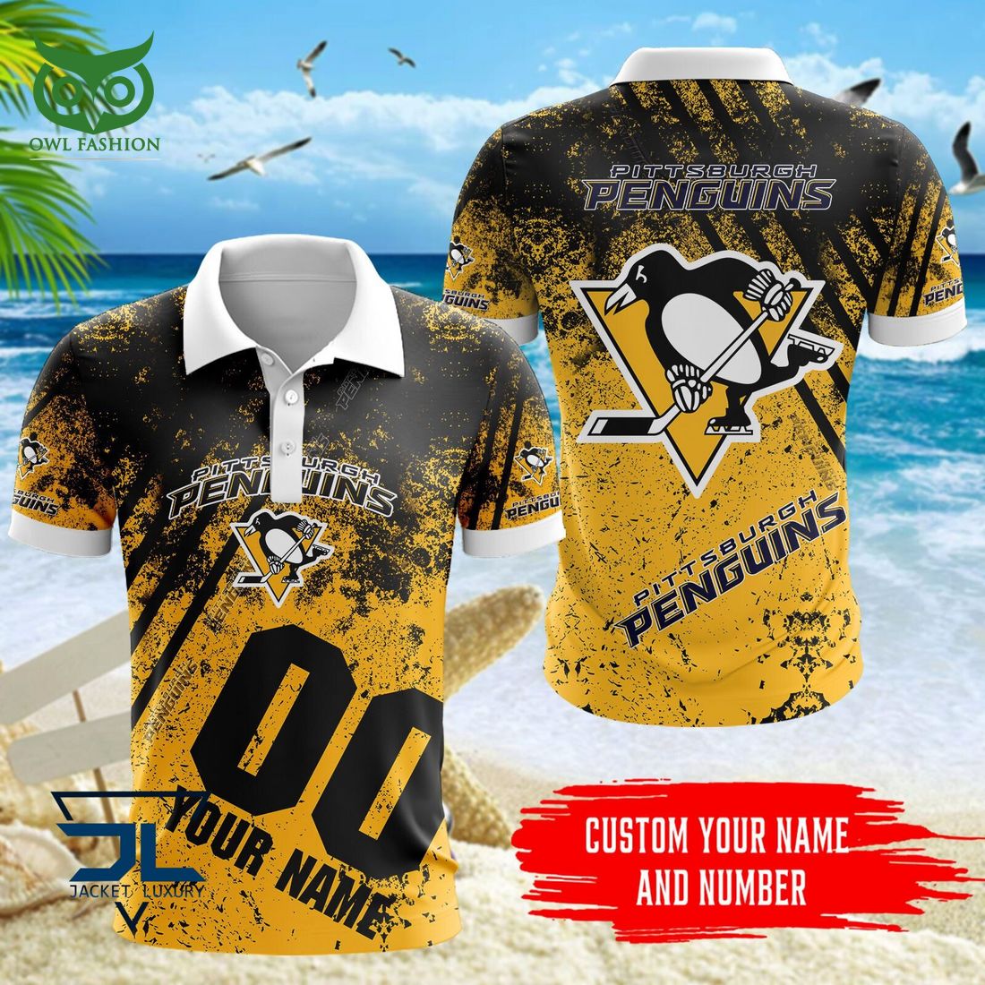 Custom Name Number Pittsburgh Penguins NHL Hawaiian Shirt Amazing Pic