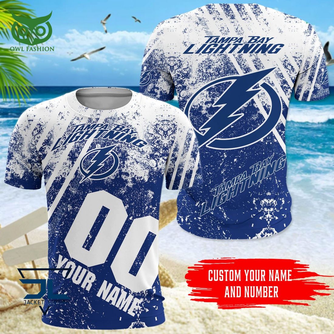 Top-selling item] Custom NHL Tampa Bay Lightning Blue Version