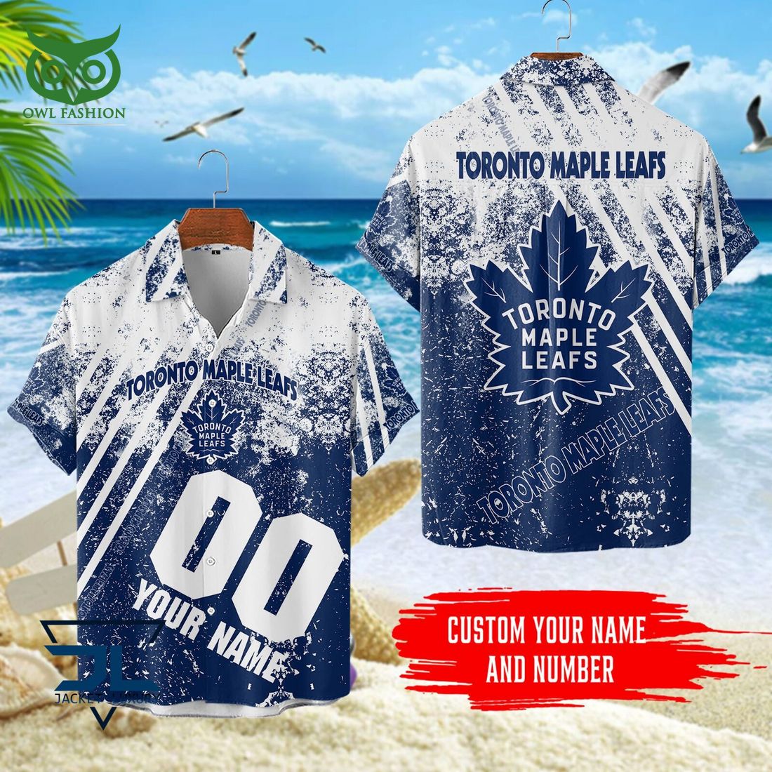 Custom Name Number Toronto Maple Leafs NHL Hawaiian Shirt