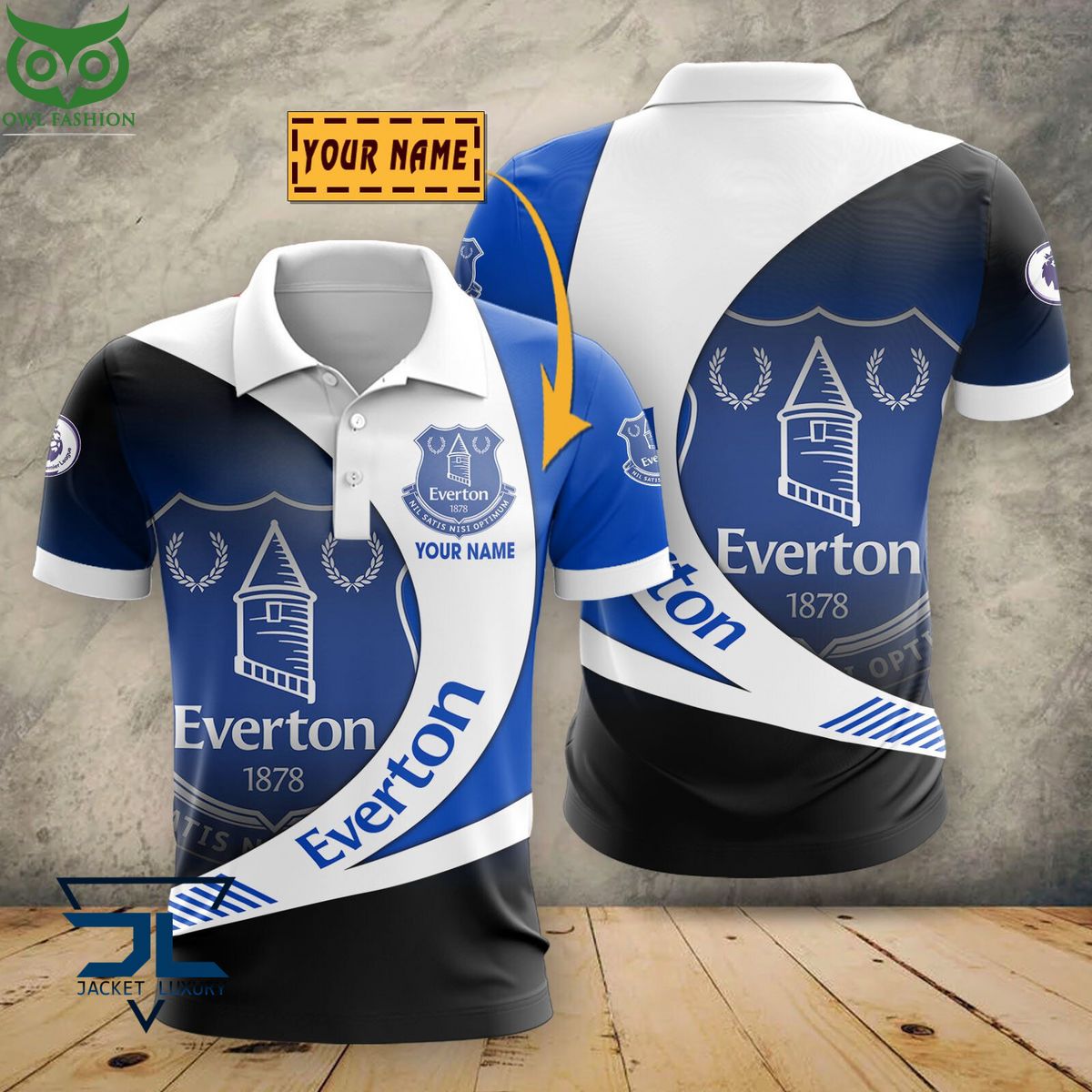 Everton F.C Premier League 2023 Customized 3D Polo Tshirt