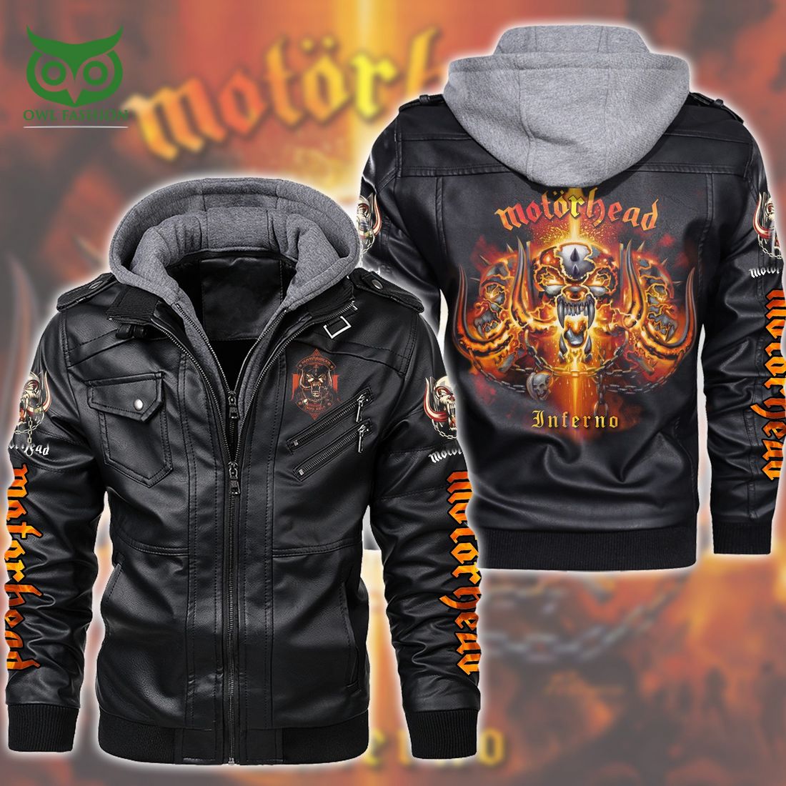 Motorhead Inferno Black Leather Jacket