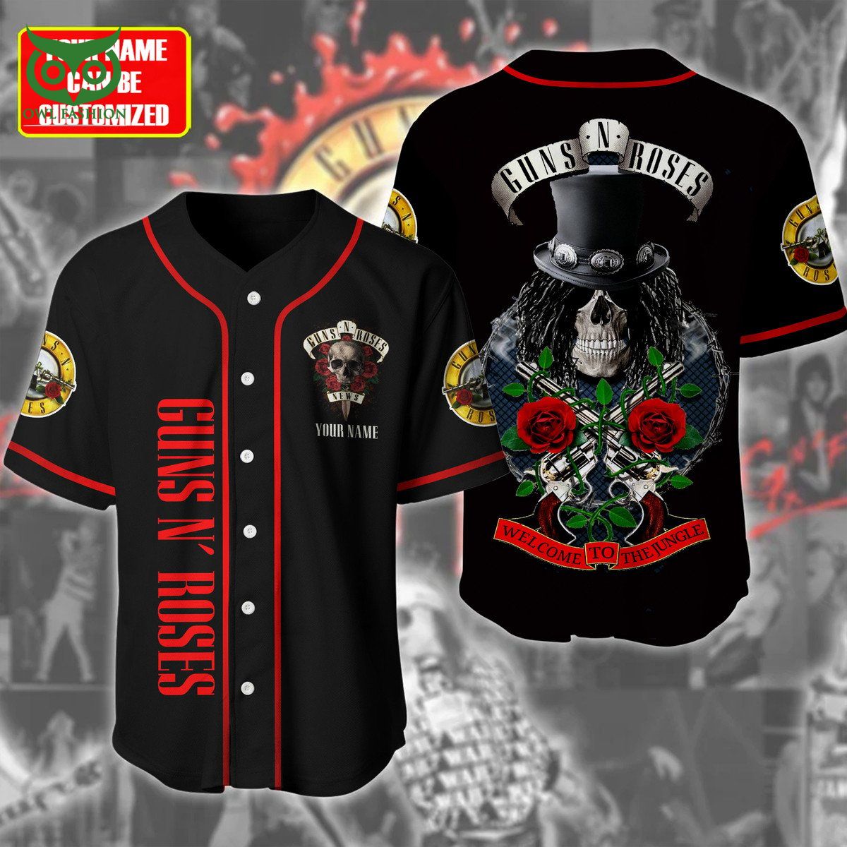 Personalized Guns N Roses Baseball Jersey Shirt Damn good