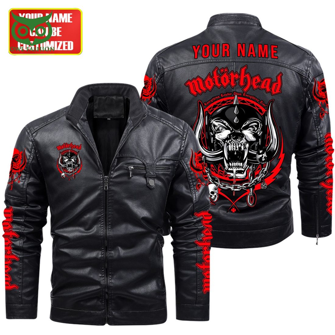 Personalized Motorhead Fleece Leather Jacket Nice Pic
