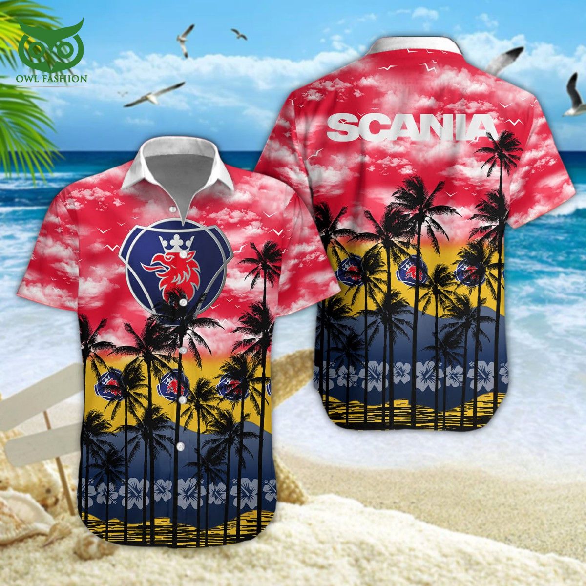Scania Luxury Car Brand Hawaiian Shirt Short Best couple on earth