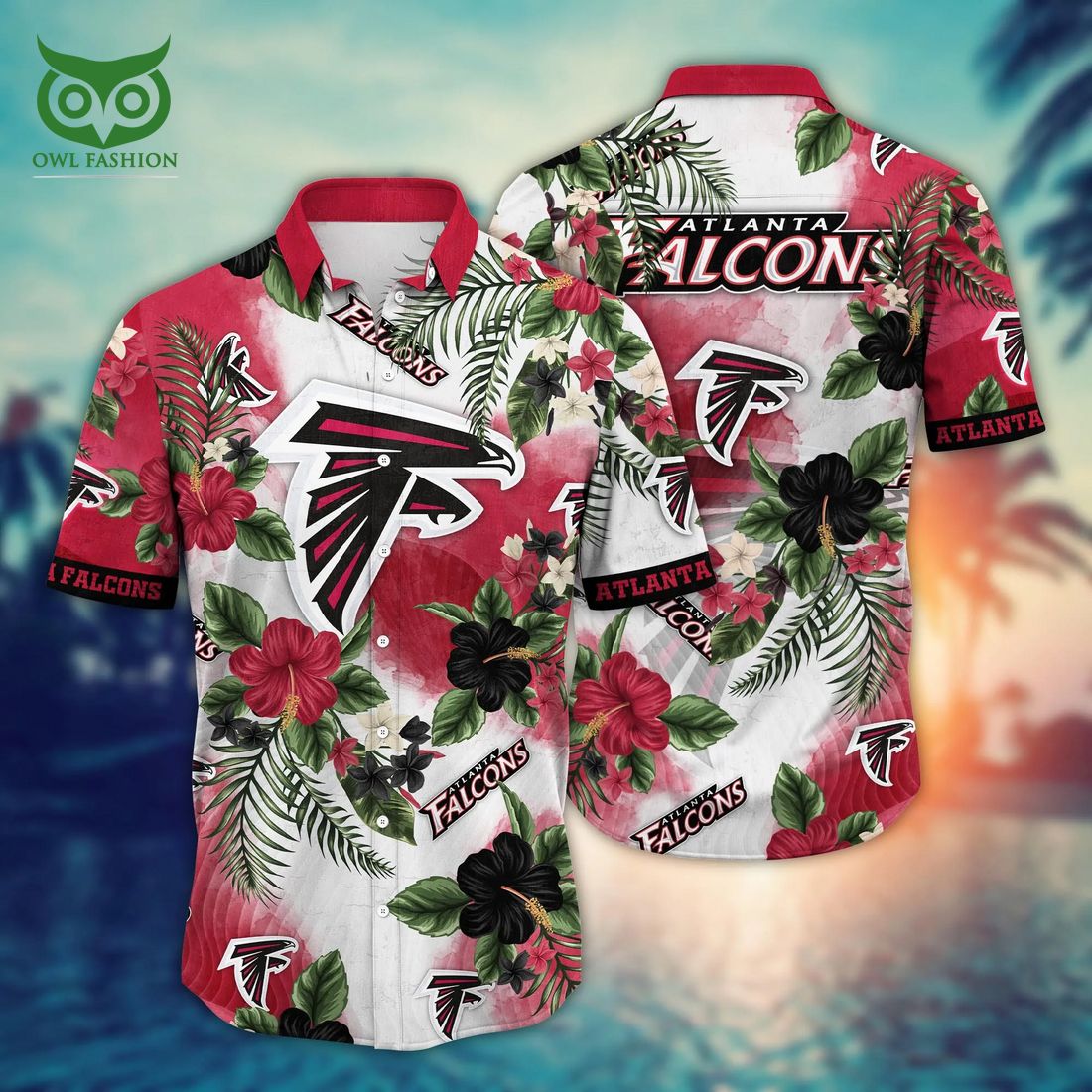 Atlanta Falcons Personalized NFL Team Baseball Jersey Shirt - Owl