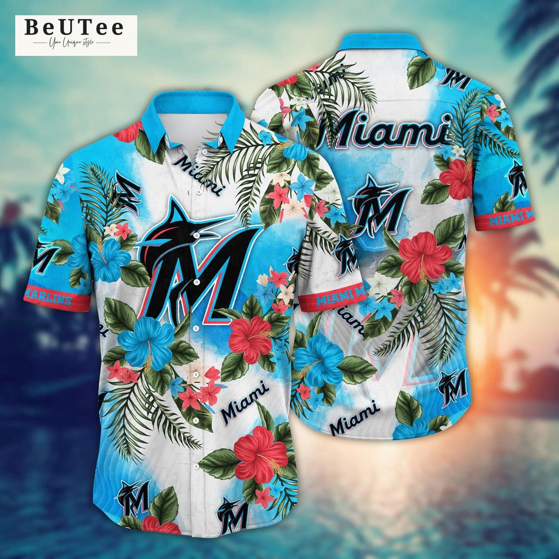 Trending MLB Miami Marlins Flower Floral Hawaiian Shirt Great, I liked it