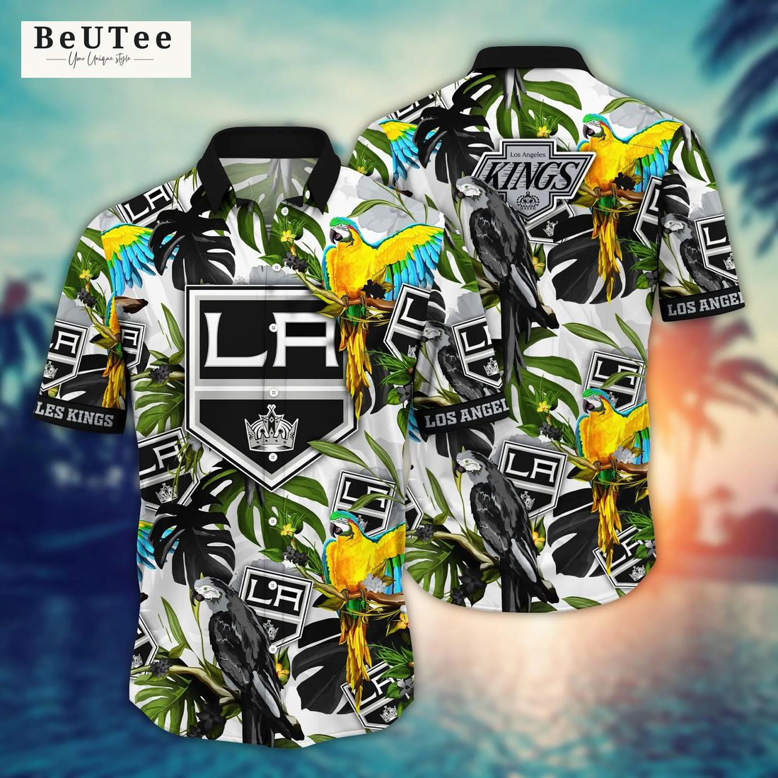 Trending NHL Los Angeles Kings Flower Floral Hawaiian Shirt Rocking picture