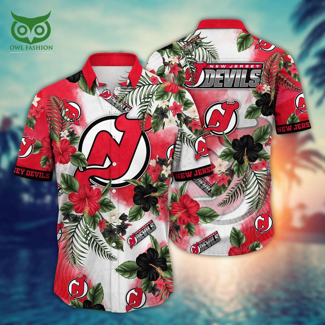 Trending NHL New Jersey Devils Flower Floral Hawaiian Shirt Wow, cute pie