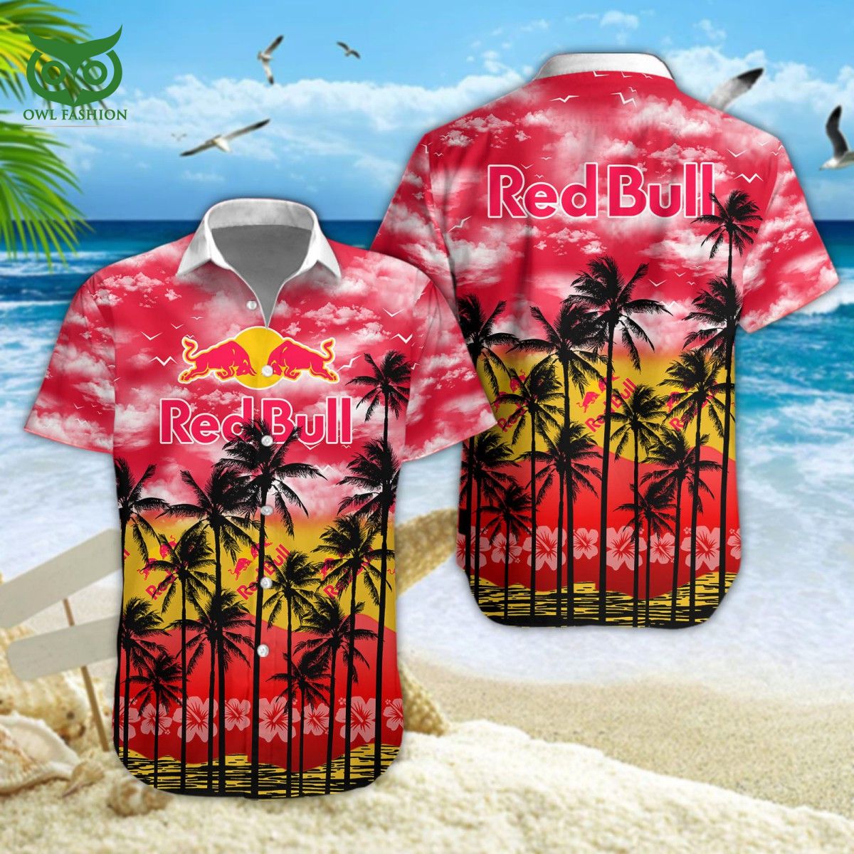 Trending Red Bull Motorcycle Brand Hawaiian Shirt Short Natural and awesome