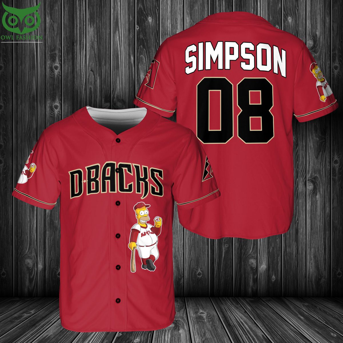 Arizona Diamondbacks MLB Simpson Baseball Jersey