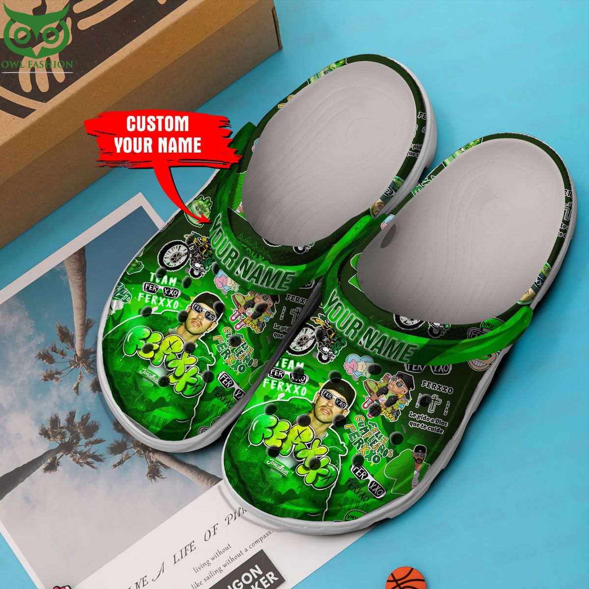 Custom Name Ferxxo Singer Green Clogs How did you learn to click so well