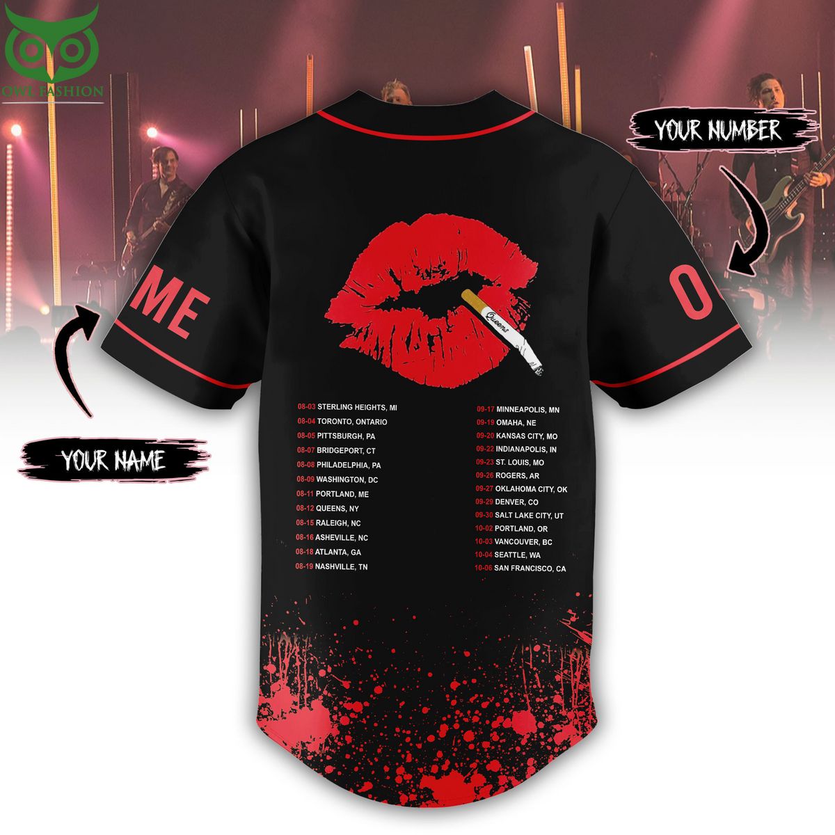 custom name number queens of the stone age rock baseball jersey 3 4YcGn.jpg