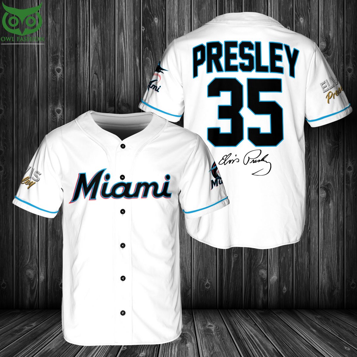 Elvis Presley X Miami Marlins Premium Baseball Jersey Great, I liked it