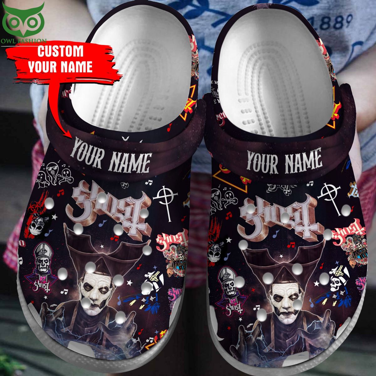 Ghost Rock Band Customized Premium Clogs Coolosm