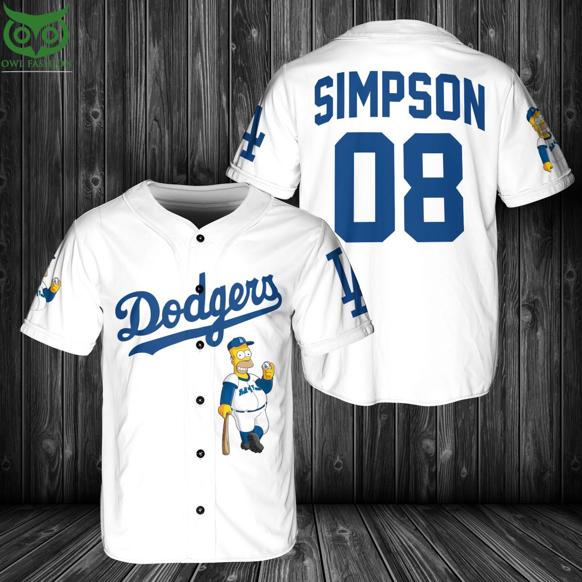 Los Angeles Dodgers MLB Simpson Baseball Jersey This is awesome and unique