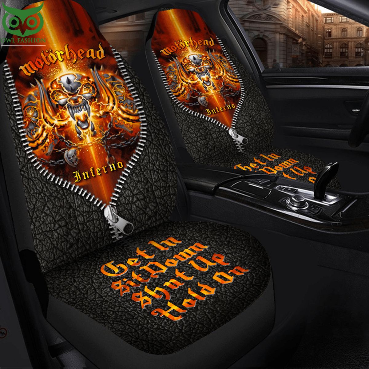 Motorhead Inferno Skull Car Seat Cover You tried editing this time?