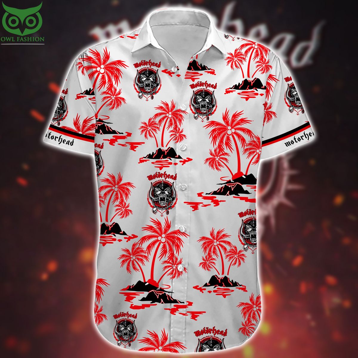 Motorhead Tropical Red Hawaiian Shirt This design is visually captivating.