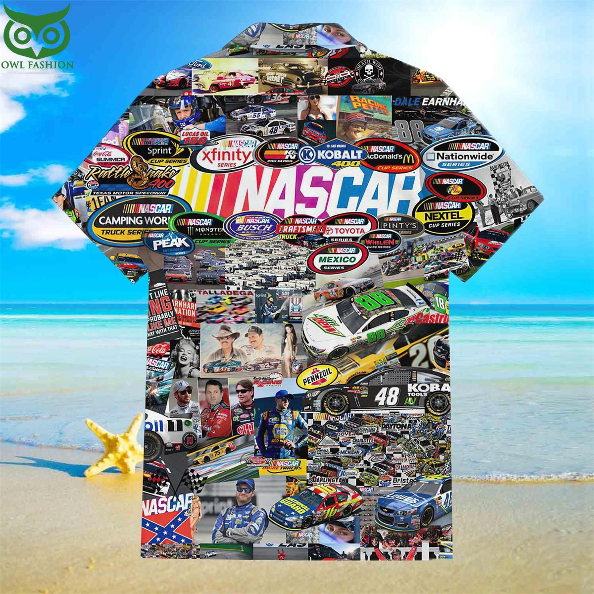 NASCAR Multiple Unisex Hawaiian Shirt Bless this holy soul, looking so cute