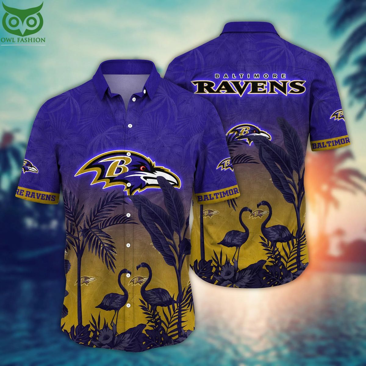 Trending NFL Baltimore Ravens Flower Summer Hawaiian Shirt