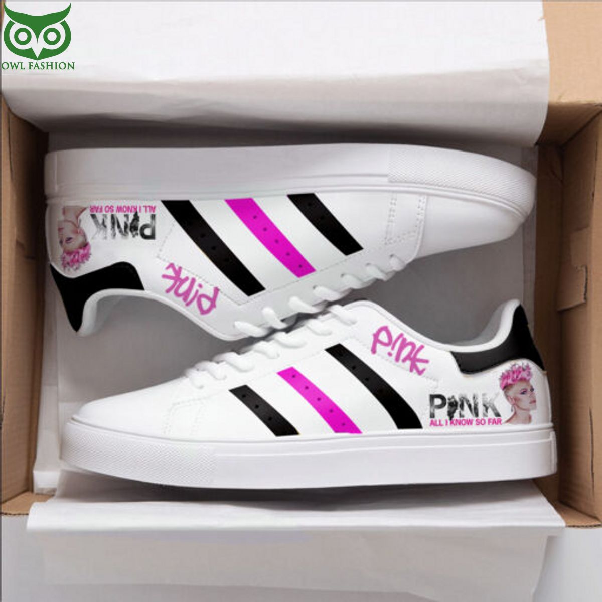 Trending P!nk Lover Black Mix Stan Smith Skate Shoes Cool look bro