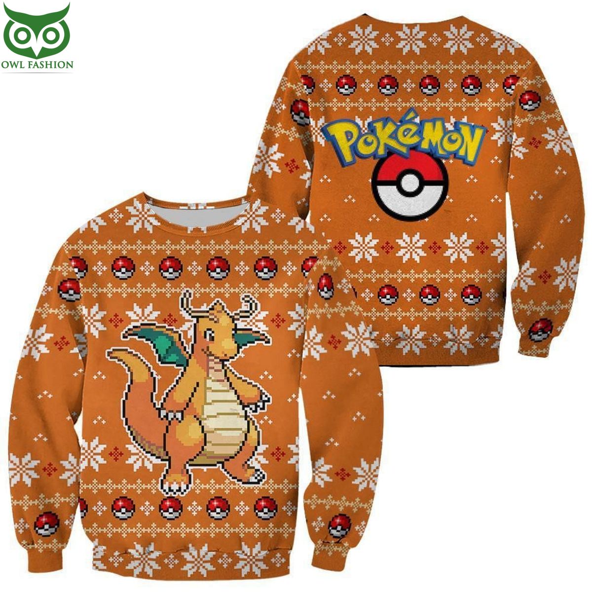 Trending Pokemon Dragonite Ugly Christmas Sweater Xmas Gift